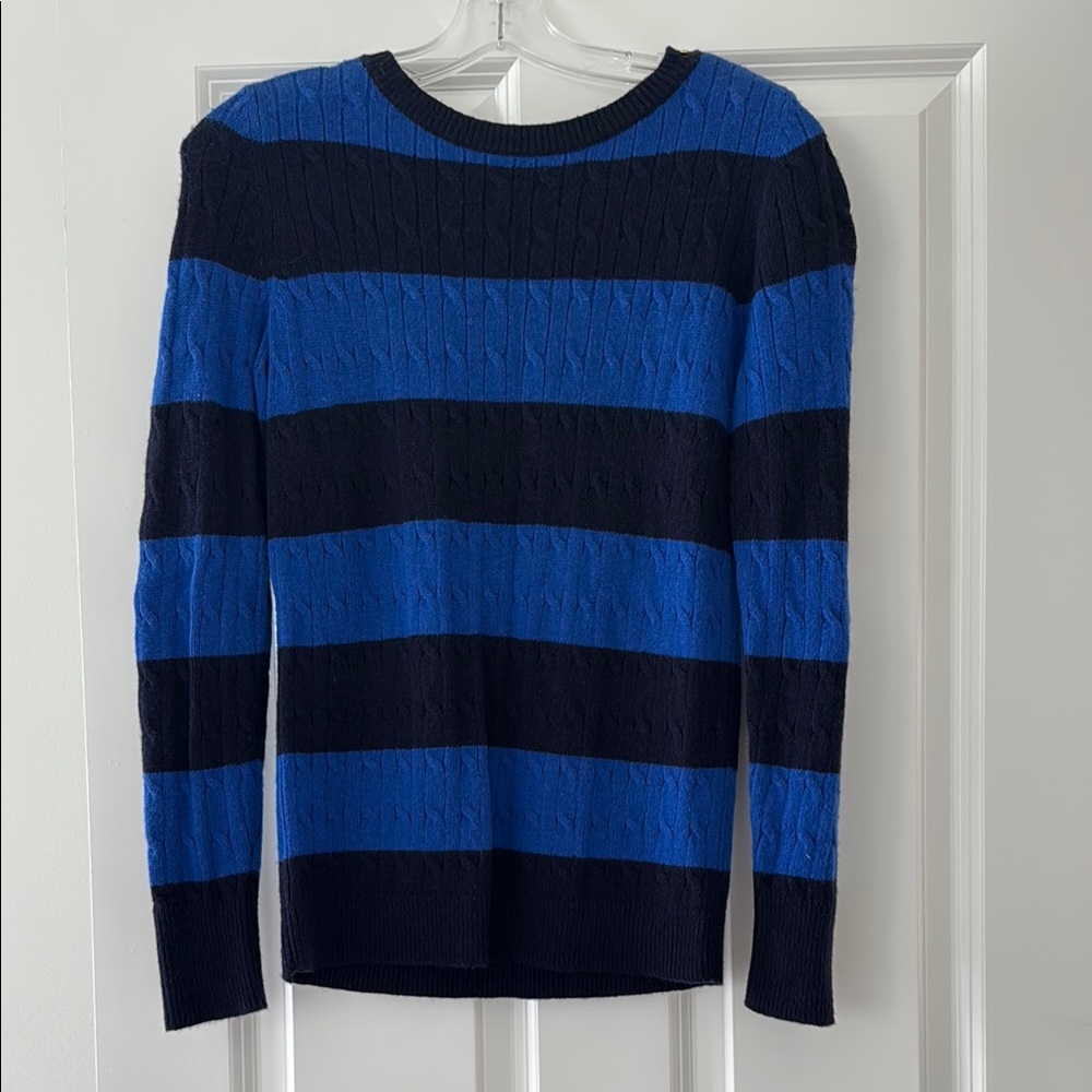 Blue and Black Striped Sweater